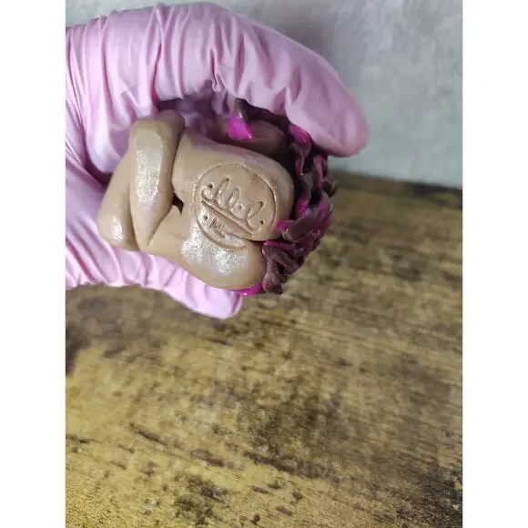 OOAK Crystal Goddess Polymer Clay Figurine Signed Ellie Healing Spiritual - Picture 5 of 5